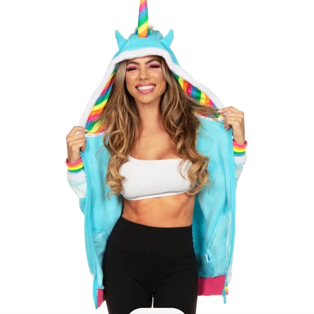 Tipsy Elves WOMEN'S UNICORN HOODIE Medium